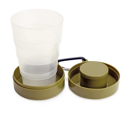 COLLAPSIBLE TUMBLER WITH PILL COMPARTMENT