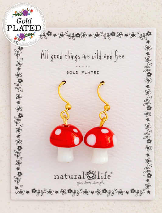 Little Mushroom Drop Earrings