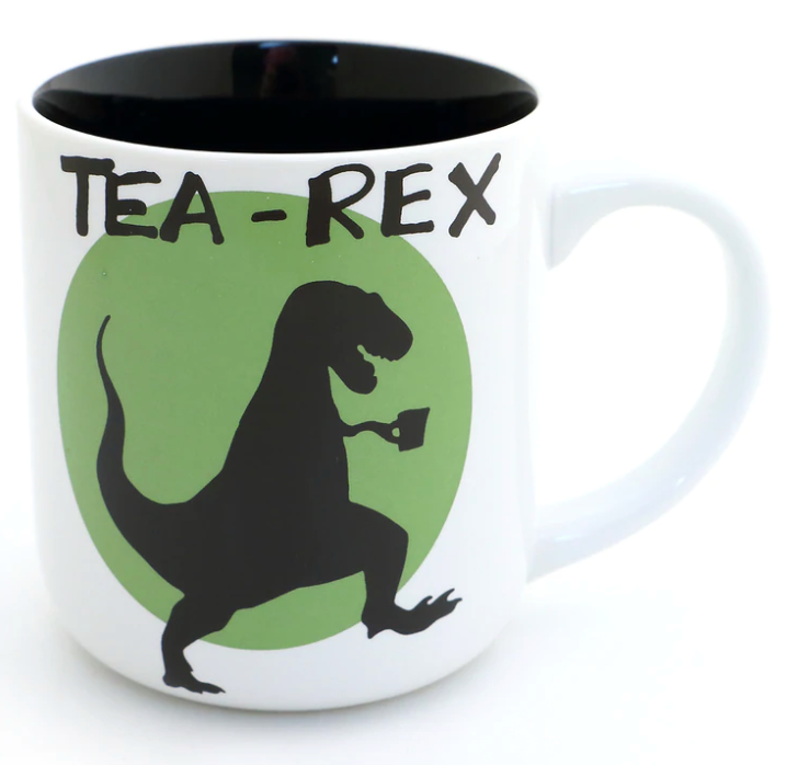 MUG - Tea-Rex, green and black stoneware