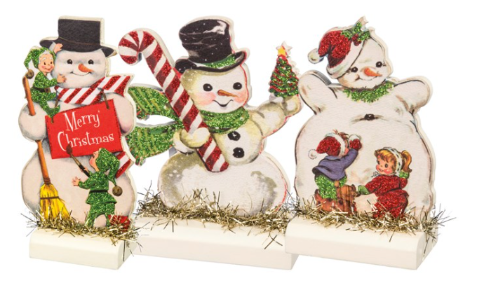 Stand Up Set- Retro Snowmen ( Sold Individually)