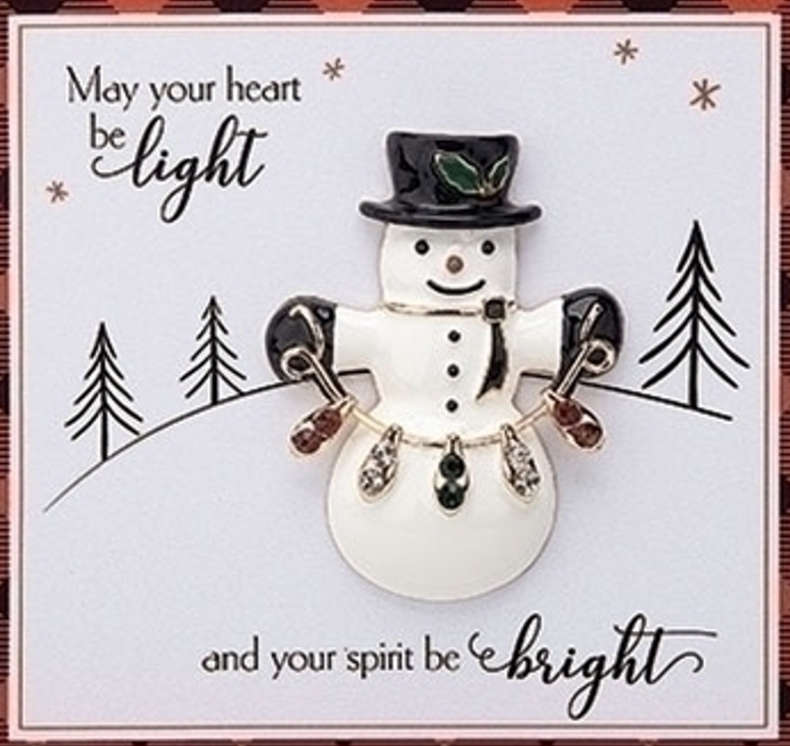 Snowman Lights Pin Holiday