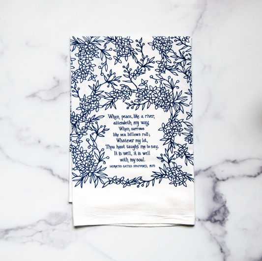 It is Well With My Soul Hymn Tea Towel