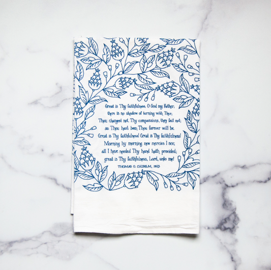 Great is Thy Faithfulness Hymn Tea Towel