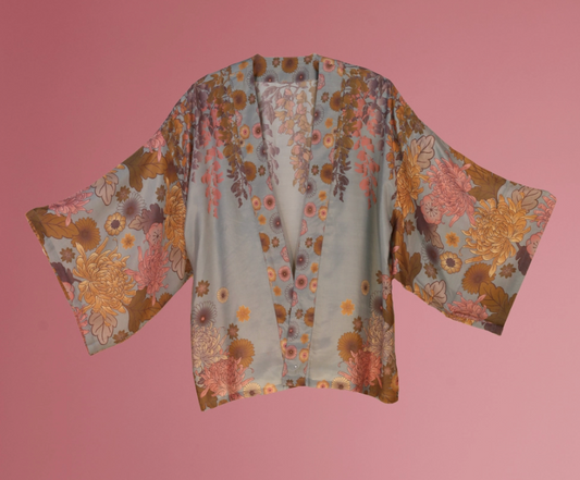 Kimono Jacket Trailing Wisteria - Ice