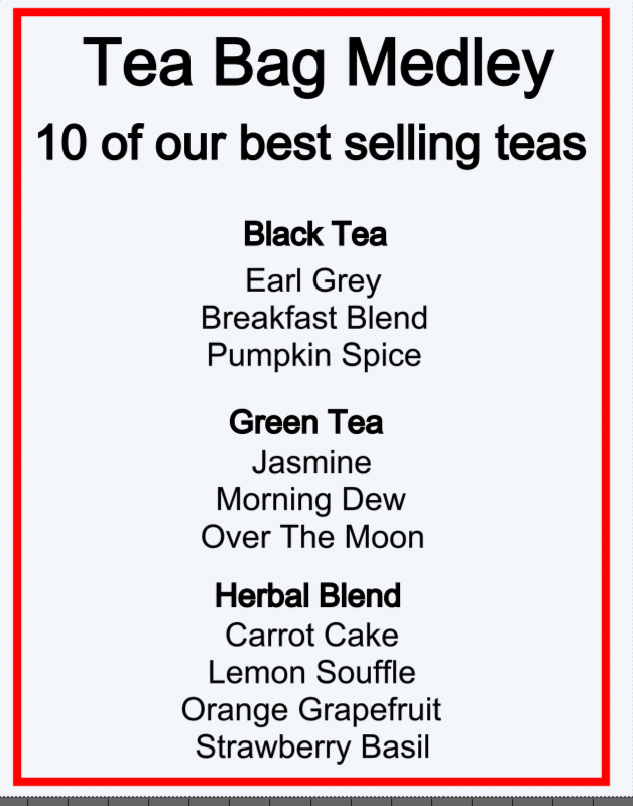 Assorted Tea Bag Medley  - Best - 10 Tea Bags