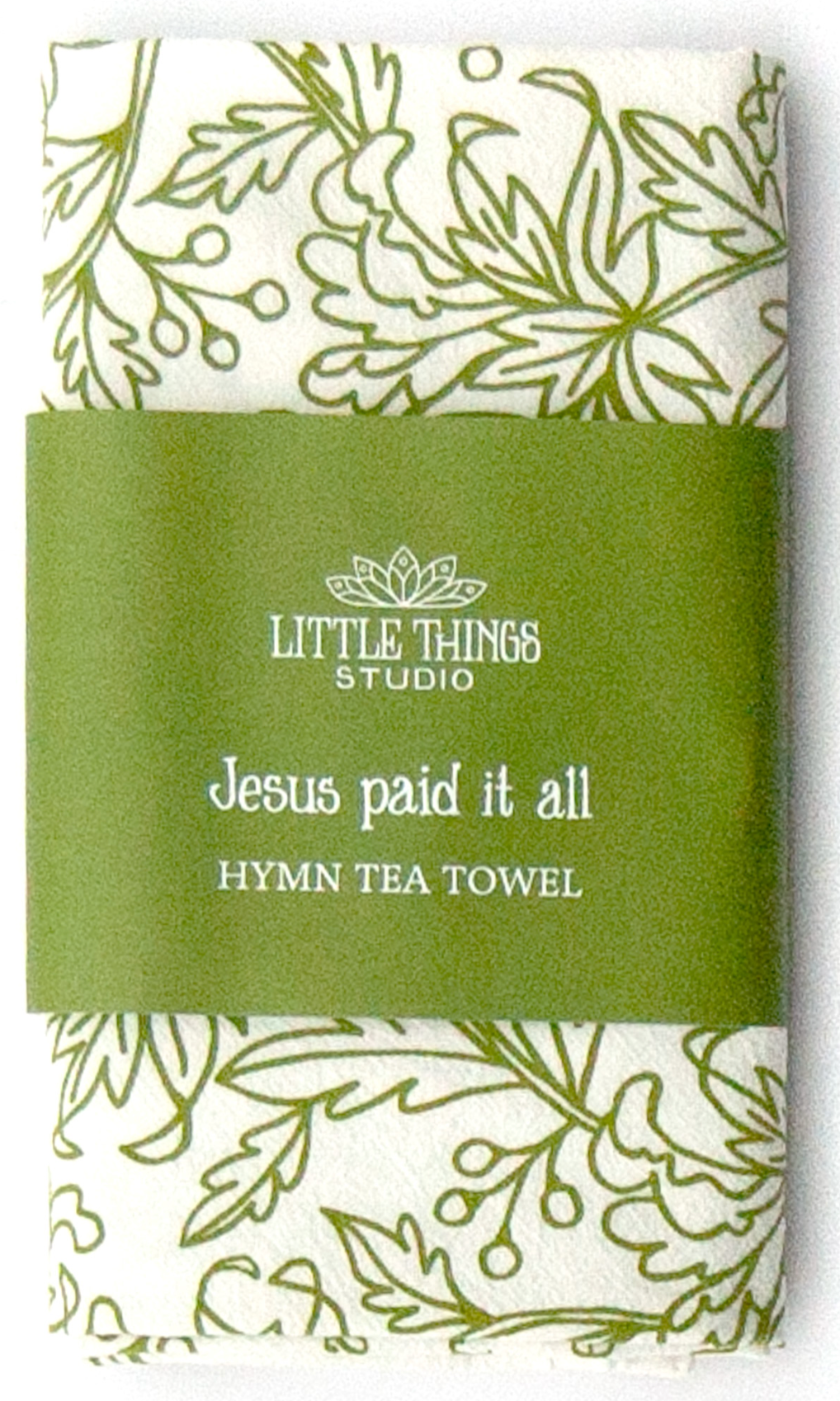 Jesus Paid It All Hymn Tea Towel