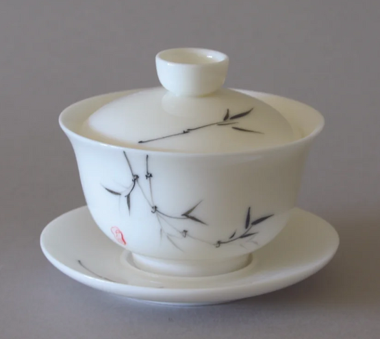 Hand-Painted Gaiwan, Bamboo