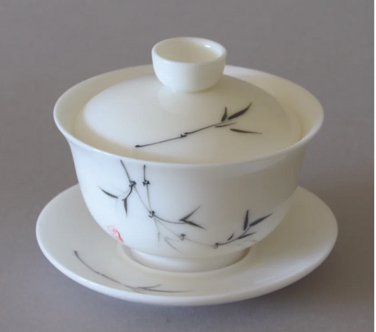 Hand-Painted Gaiwan, Bamboo