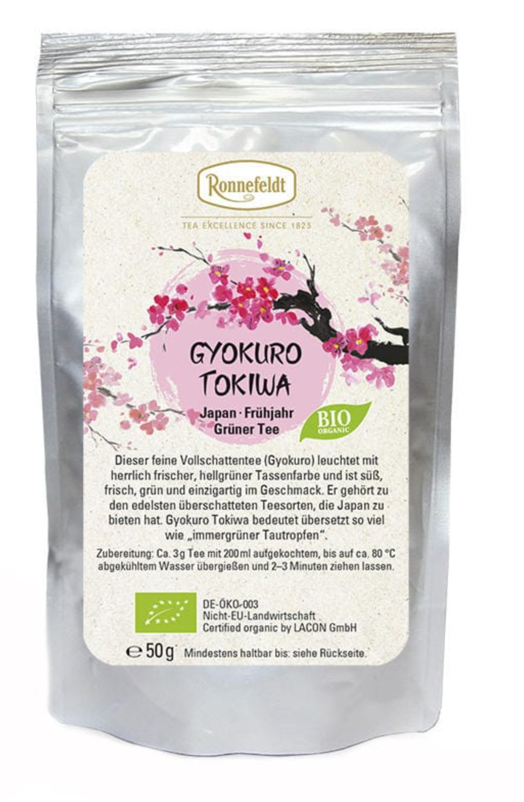 Gyokuro Tokiwa Bio grüner Tee aus Japan 50g