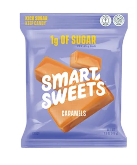 SMARTSWEETS CARAMELS 1.8 OZ POUCH