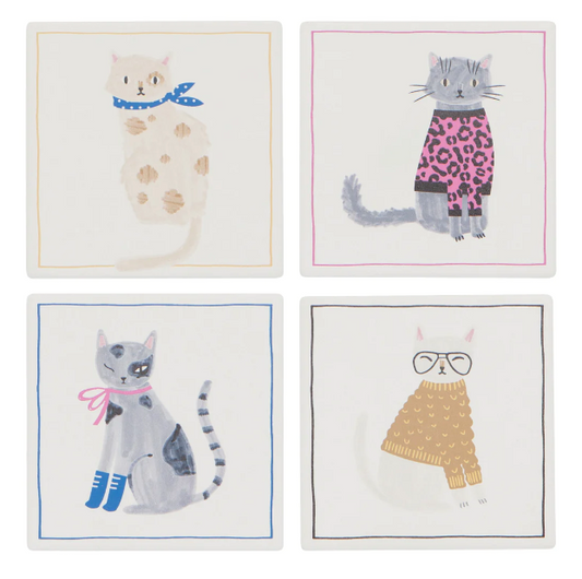 Soak Up Coaster - 4 Different Styles - Feline Fine