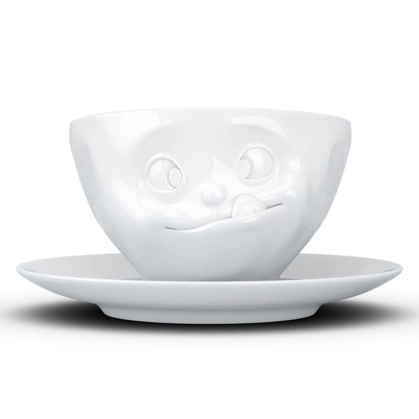 Cup with a facial expression and 6.5 oz capacity