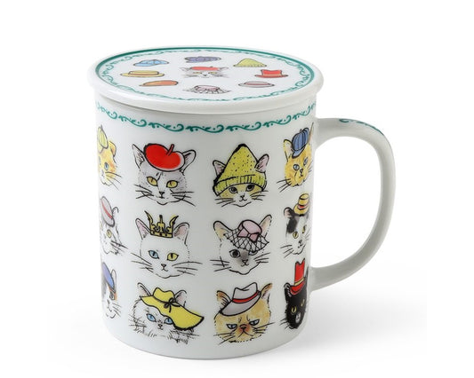 Mug Cats in Hats Mug with Lid
