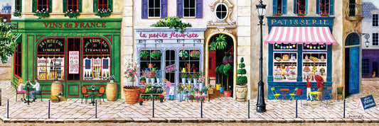 Jigsaw Puzzle Panoramic - Afternoon in Paris 1000 Piece Puzzle By Art Poulin