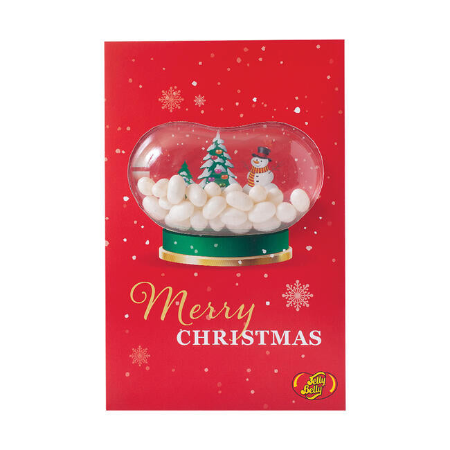 JELLY BELLY CHRISTMAS SNOW GLOBE 1 OZ GREETING CARD BOX