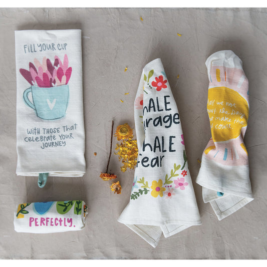 Hand-Painted Tea Towel