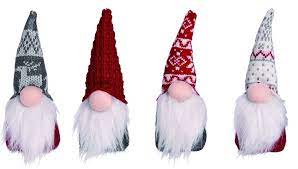 Ornament Plush Christmas Gnome ( Choice Of 4 Styles)