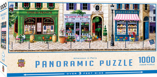Jigsaw Puzzle Panoramic - Afternoon in Paris 1000 Piece Puzzle By Art Poulin