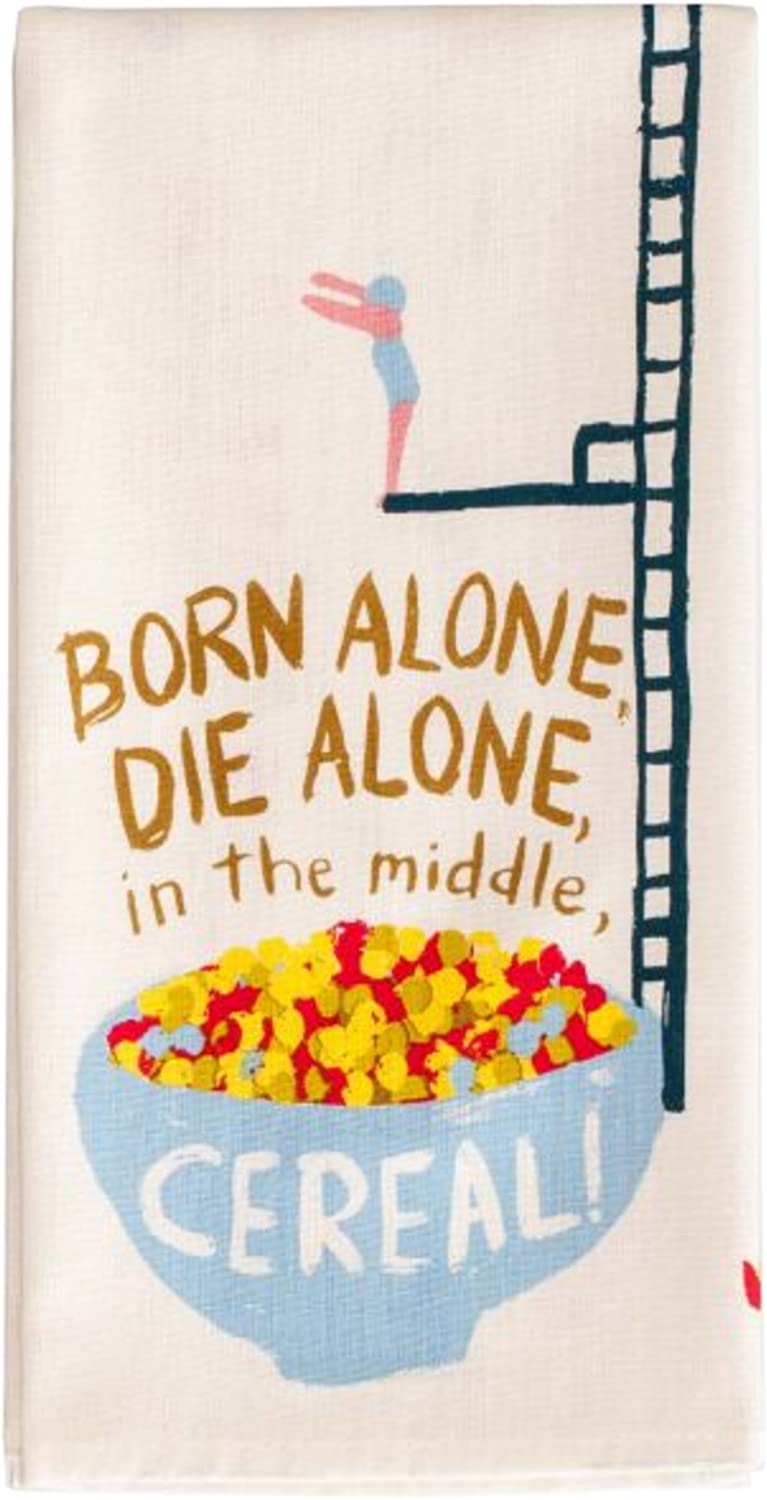 Born Alone Die Alone Towel - Blue Q