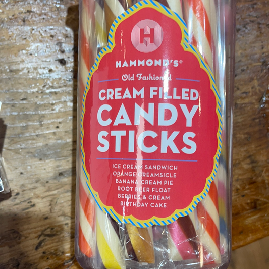 Assorted cream filled candy sticks