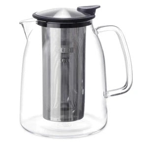 Mist Glass Iced Tea Jug with Basket Infuser, 64 oz.