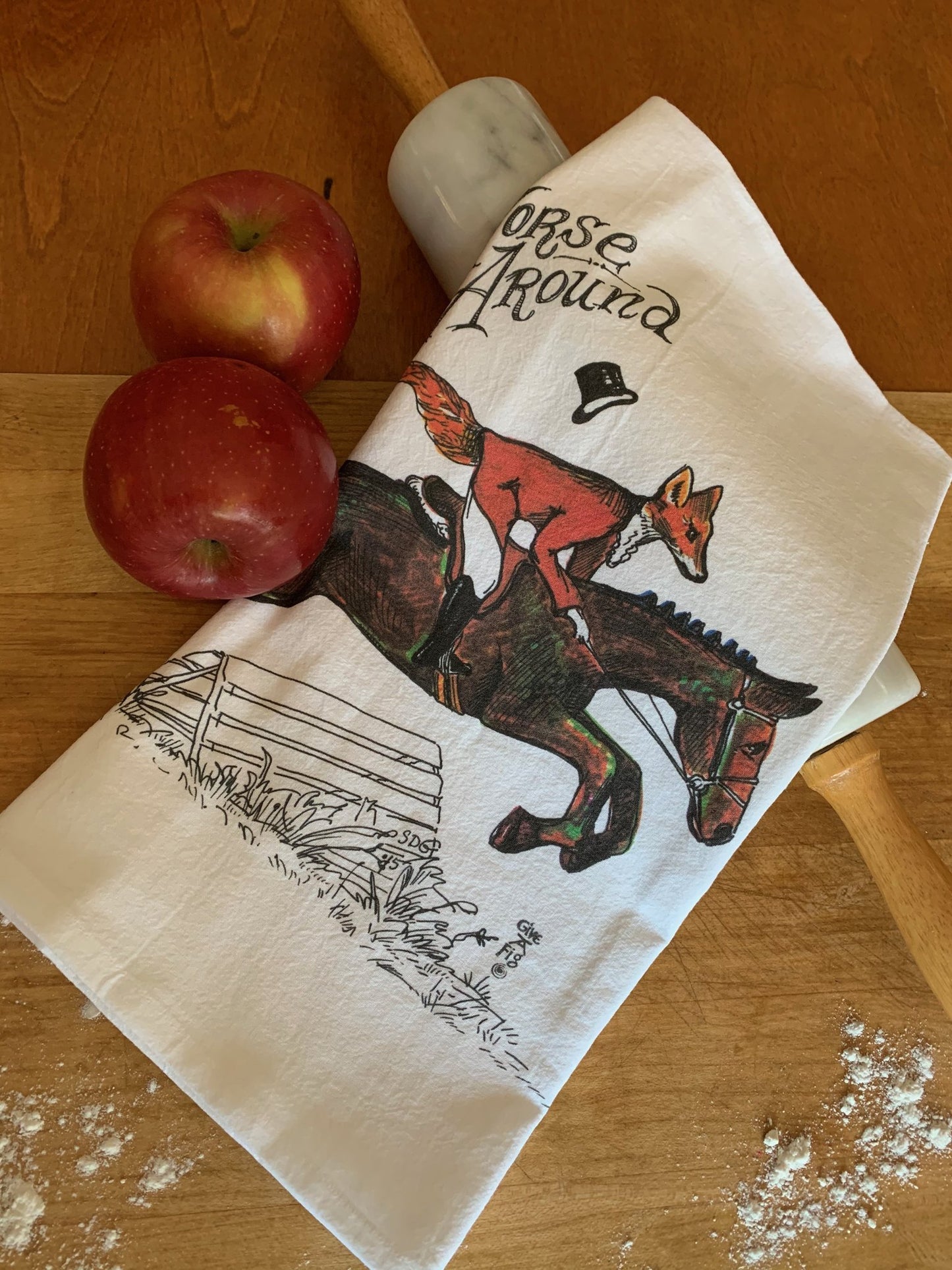 Dish towel Horse Around - Give a Fig