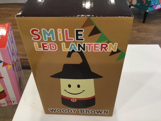 Smile LED Lantern -woody brown