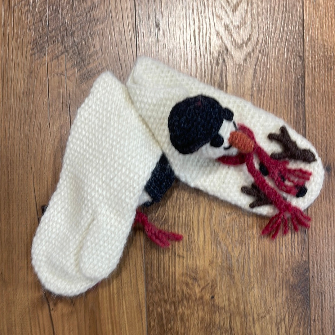 Hat and Mittens Hand Crochet Snowman