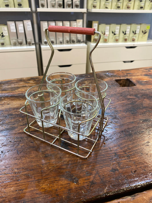 Chai Rack with 4 Glasses