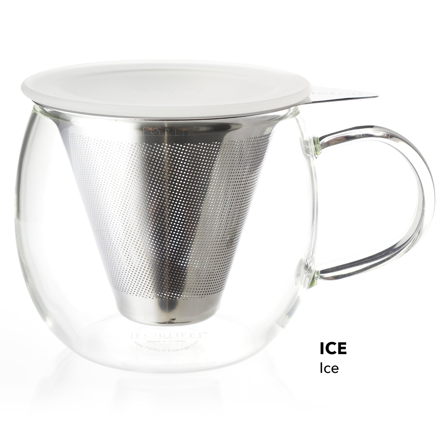 Lucidity Glass Brew-in-Cup with Stainless Infuser & Lid  12 oz