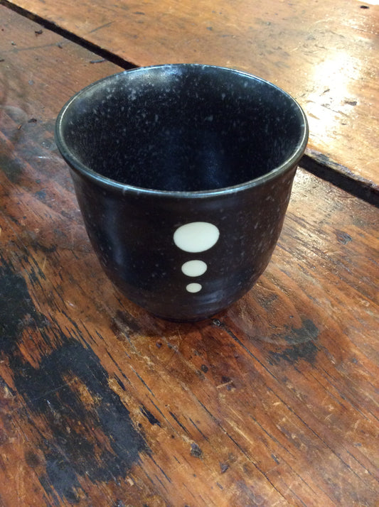 Satin Black/White Dots Cup - Kotobuki
