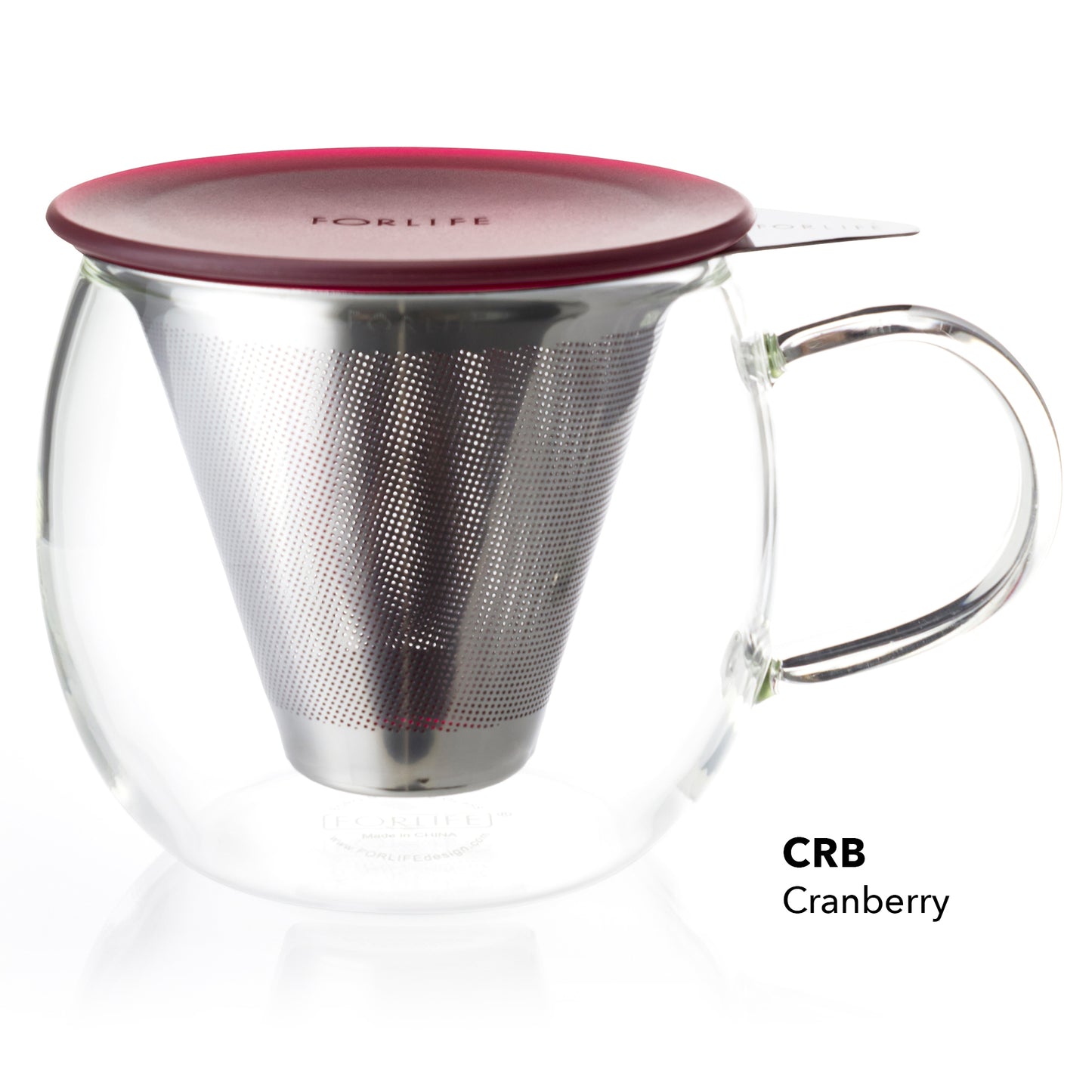 Lucidity Glass Brew-in-Cup with Stainless Infuser & Lid  12 oz