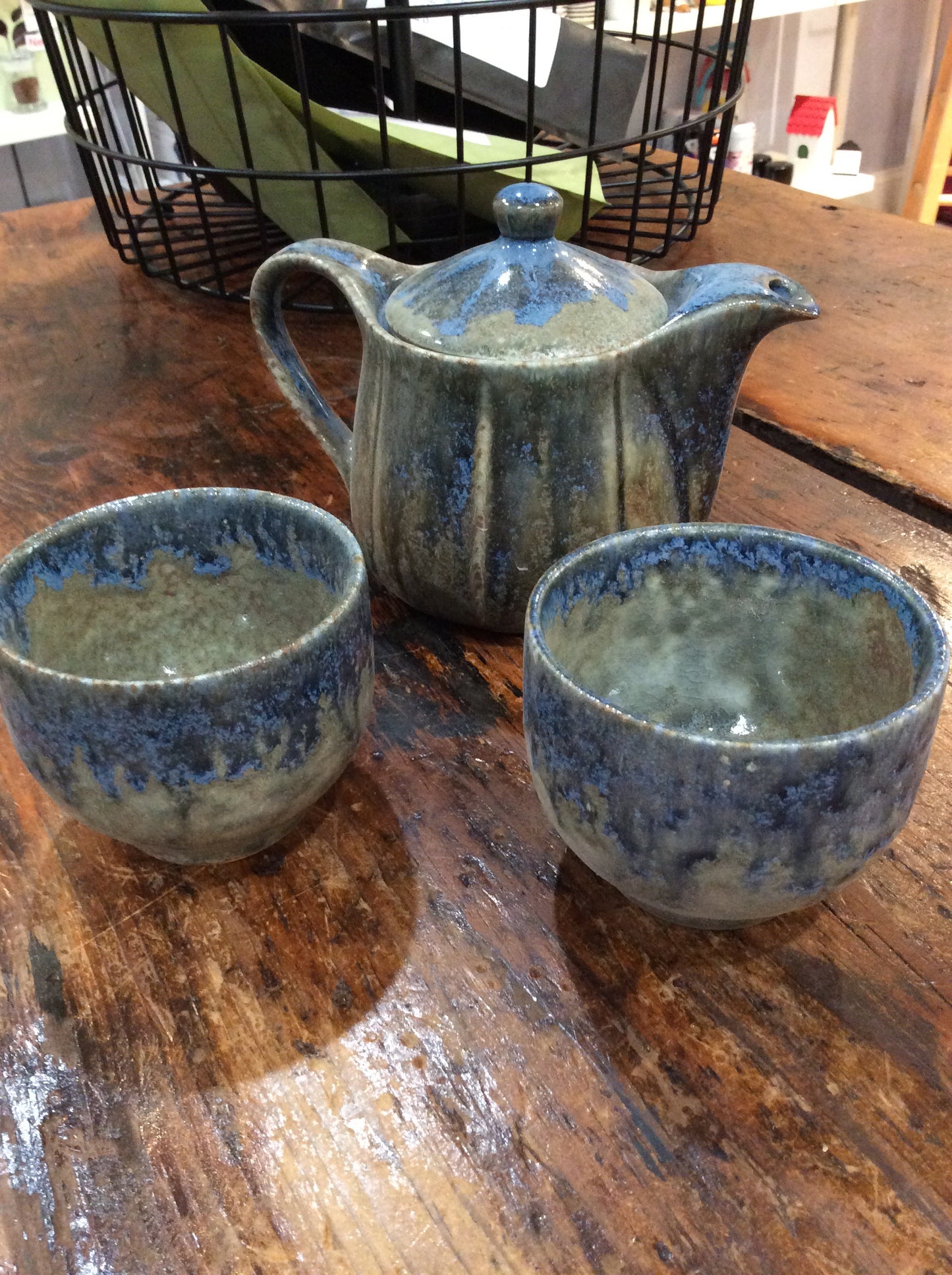 Tea Set 1:2 Brown/Blue - Miya Company