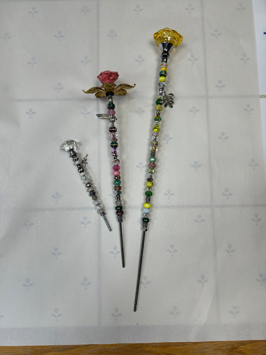 Beaded Garden Charm Stakes