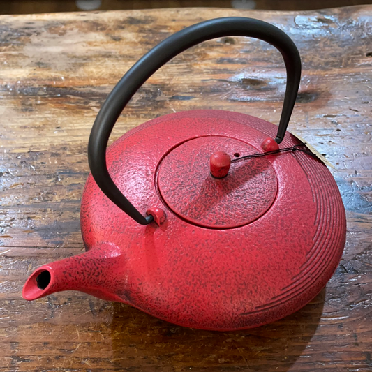 Cast Iron Tea Pot with strainer - Red