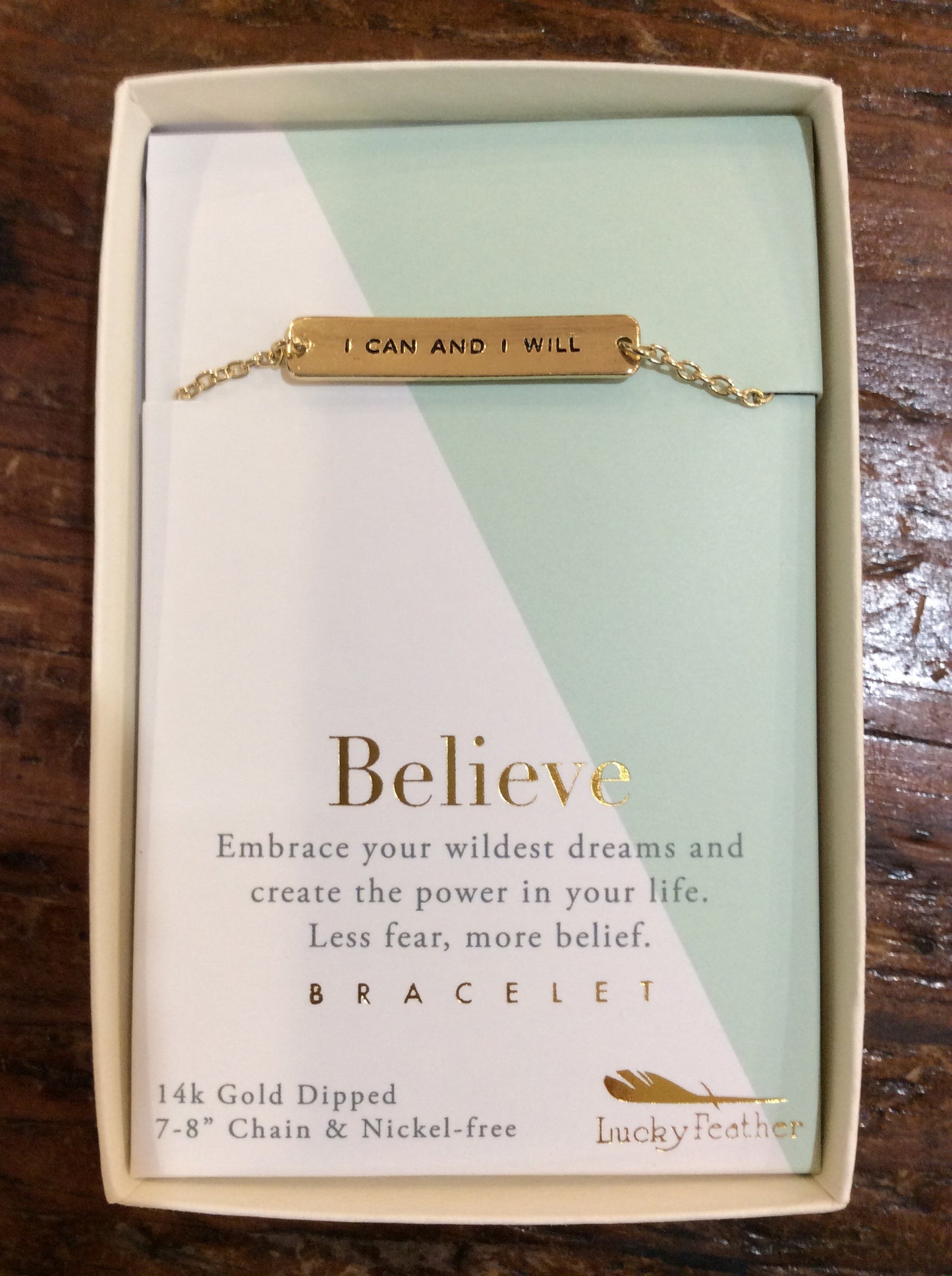 Believe Bracelet - Lucky Feather