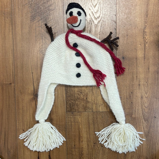 Hat and Mittens Hand Crochet Snowman