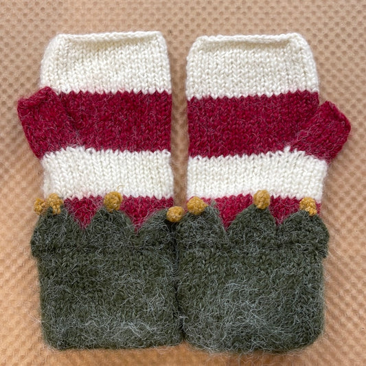 Mittens Hand Crochet Elf