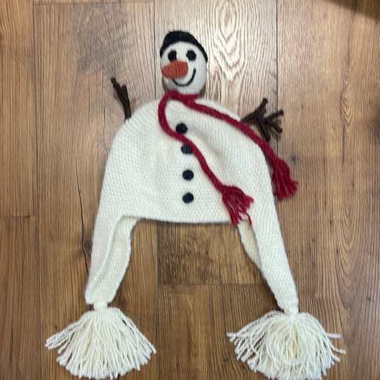 Hat and Mittens Hand Crochet Snowman