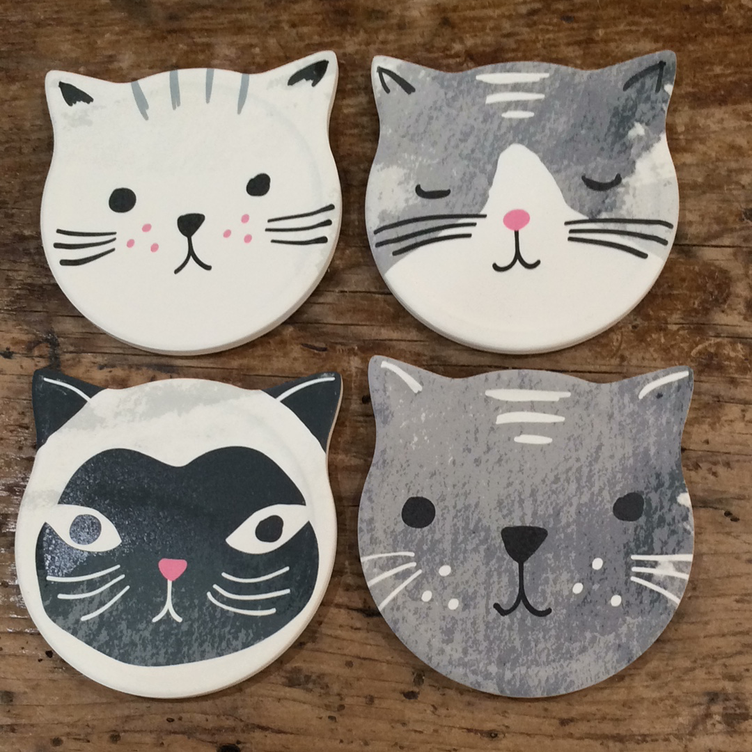 Soak Up Coaster - 4 Different Styles -Cats Meow
