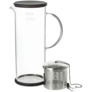 Lucent Glass Iced Tea Jug w/ Capsule Infuser 48 oz.