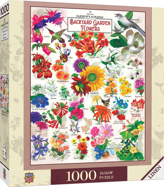 Jigsaw Puzzle Farmers Almanac - Garden Florals 1000 Piece Puzzle