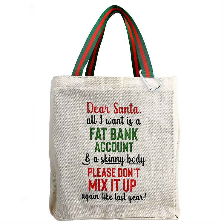 CMO - Dear Santa - 100% Cotton Twill Gift Bag