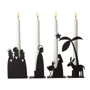 Nativity Scene candle holder metal