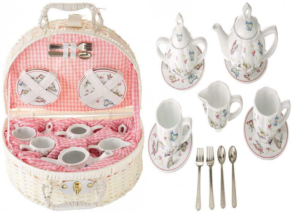 Tea Set for Two Delton Products Butterfly Chintz Children's Tea Set for Two