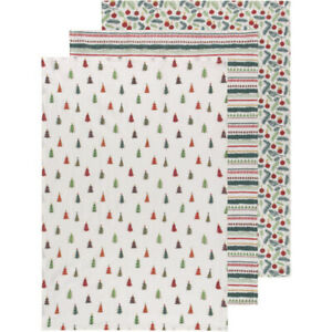 Floursack Towels Danica Jubilee 20" x 30" Baker's  (Set of 3) | Merry & Bright