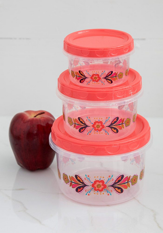 Reusable Nesting Food Containers - Set of 3