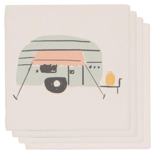 Soak Up Coaster - 4 Different Styles - Happy Camper