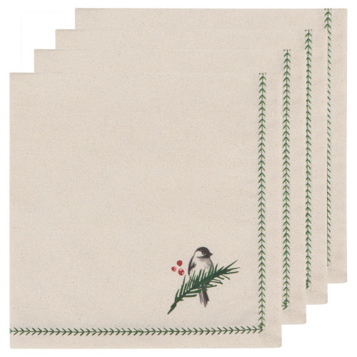 Napkins- Set of 4 - Forest Bird Print