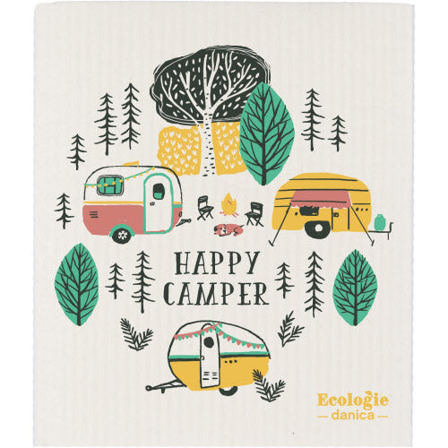 Happy Camper Dish cloth Swedish Sponge- Swedish DII